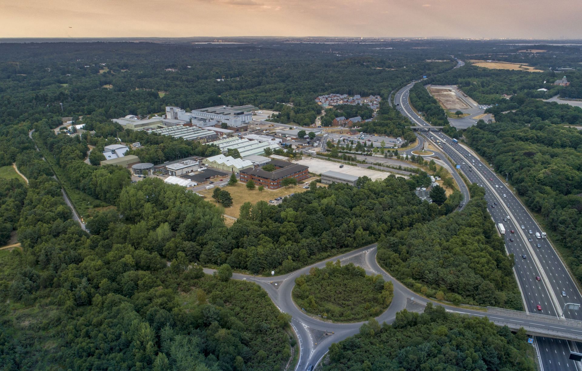 Aerial view of Longcross Film Studios (Photograph by David Goddard/Getty)